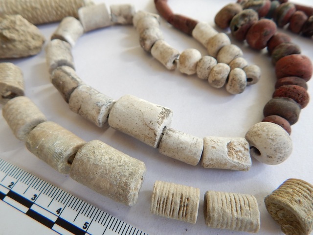 Vendel Period fossil beads.